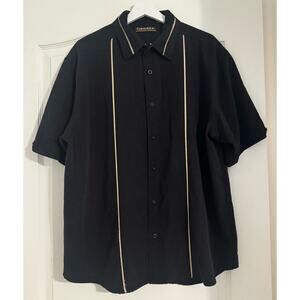 Cubavera Men's Short Sleeve Panel Shirt Camp Collar‎ XXL